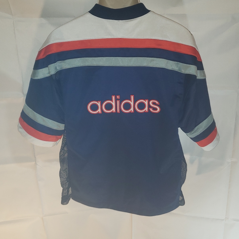 Vtg addidas zipper front shirt jacket rare